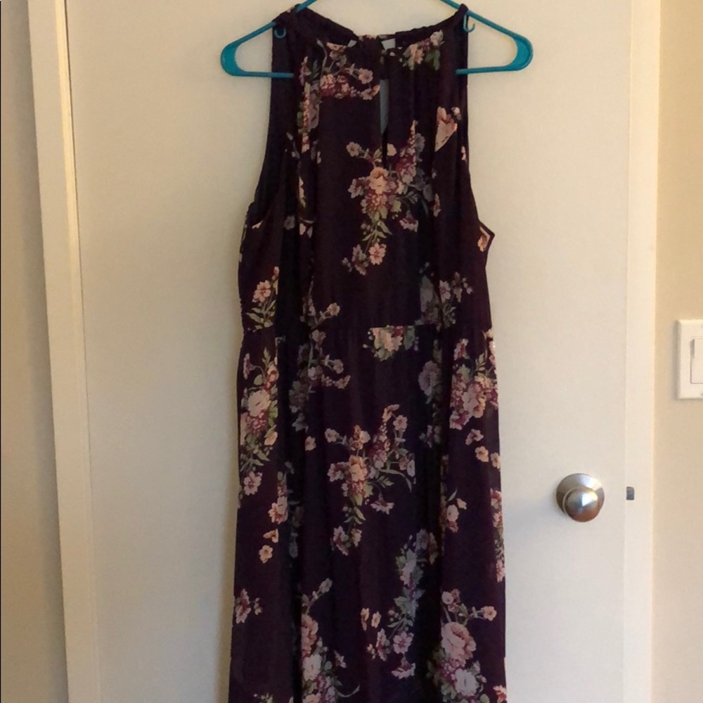 Purple Floral Maxi Dress